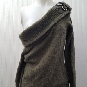 Ralph Lauren Olive Buckle Buttoned Off Shoulder Co